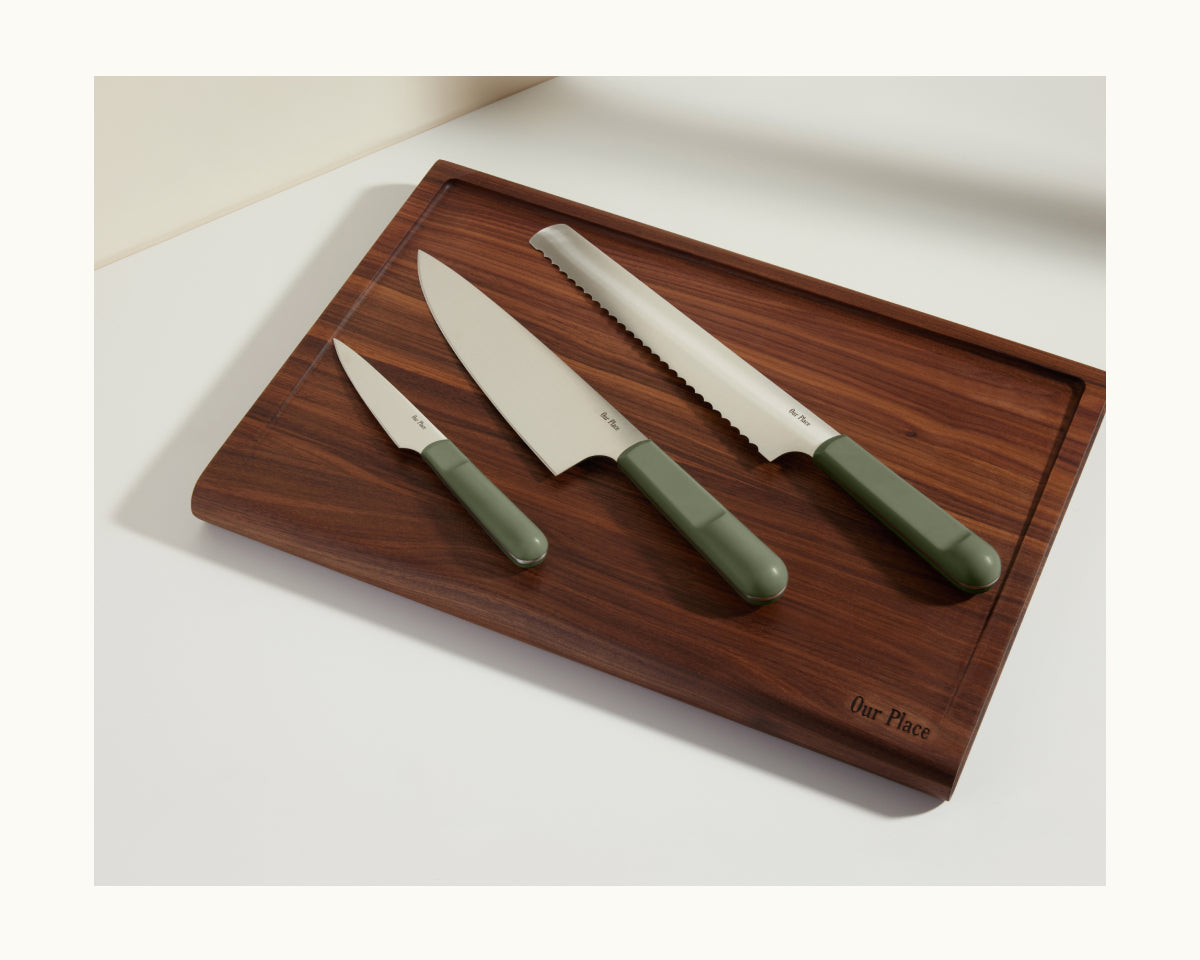 Knife Trio in Sage View 2