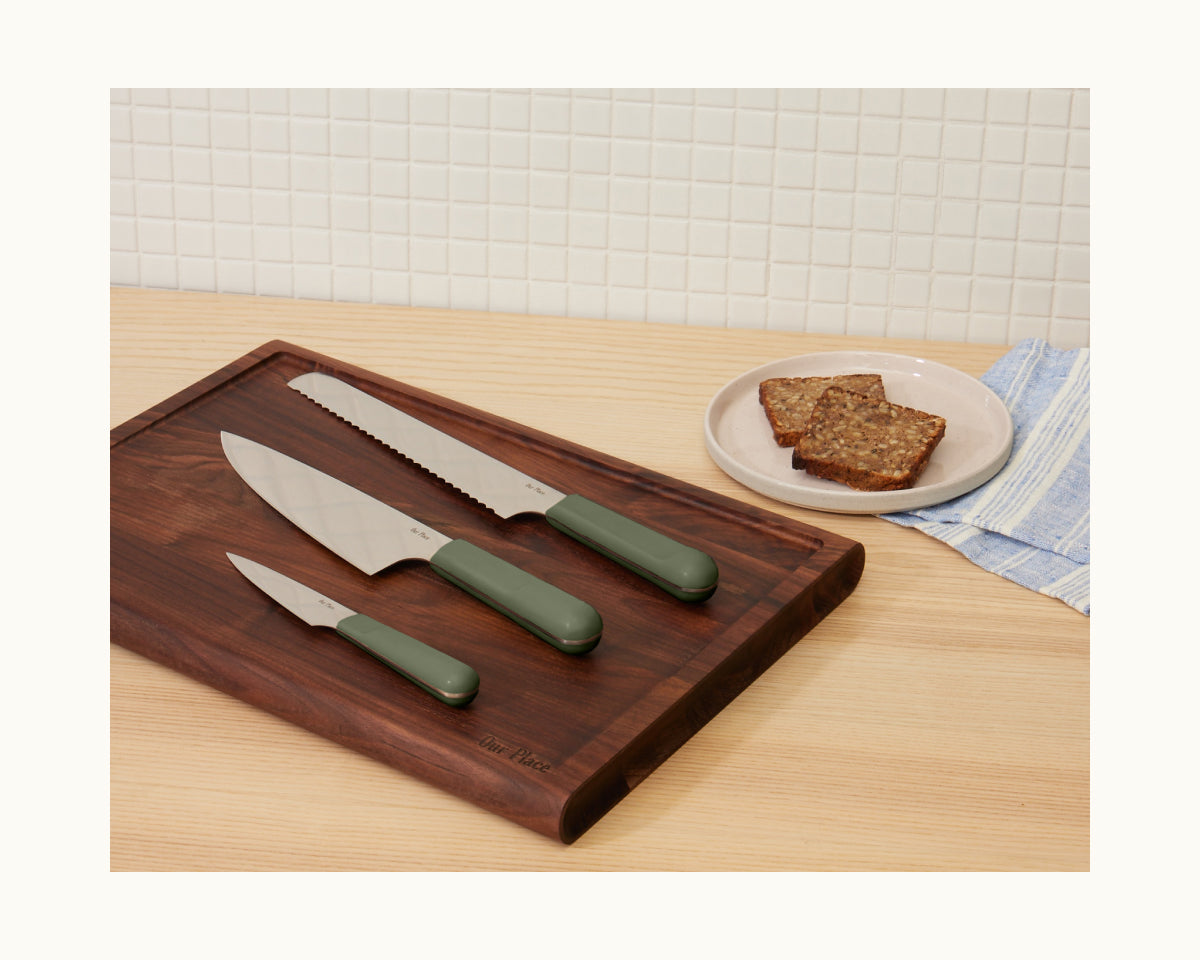 Knife Trio in Sage View 3