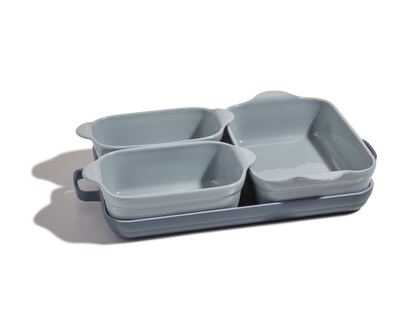 Ovenware Set in Blue Salt View 1