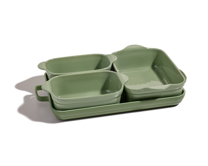 Ovenware Set in Sage View 1