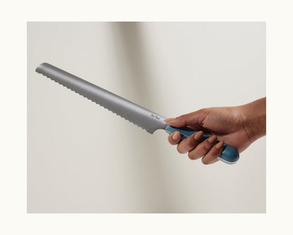 Serrated Slicing Knife in Blue Salt View 2