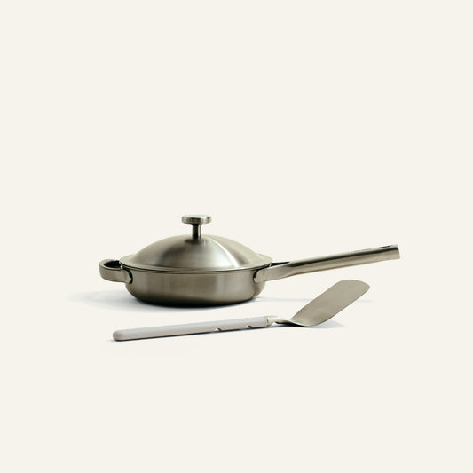mini brushed titanium fry pan