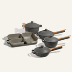 black ultimate non toxic cookware set - pots and pans set